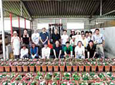 Employees visiting Rikuzentakata City, Iwate Prefecture in 2011