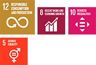 12. RESPONSIBLE CONSUMPTION AND PRODUCTION 8. DECENT WORK AND ECONOMIC GROWTH 10. REDUCED INEQUALITIES 5. GENDER EQUALITY