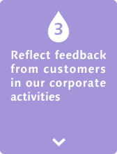 3 Reflect feedback from consumers in our corporate activities