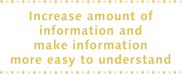 Increase amount of  information and make information more easy to understand