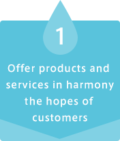 1 Offer products and services in harmony the hopes of customers