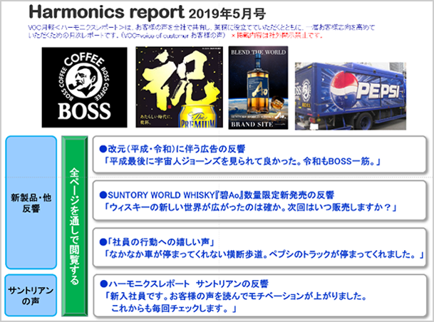 Information through the “Monthly Report” on the intranet