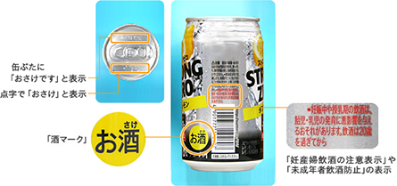 Labeling examples for canned Chu-Hi product