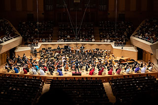 Young musicians passed an audition win an opportunity to perform with Tokyo Symphony Orchestra
