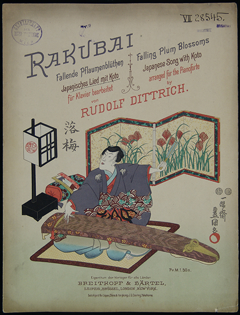 RAKUBAI: Fallende Pflaumenblüten. Japanisches Lied mit Koto (Falling Plum Blossoms. Japanese Songs with Koto arranged for the Pianoforte by Rudolf Dittrich), 1894