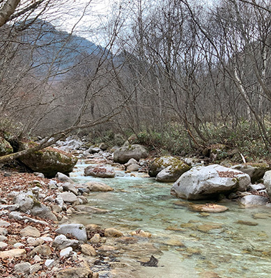 The Chigawa River basin in the Matsumoto Basin that was subject to study.