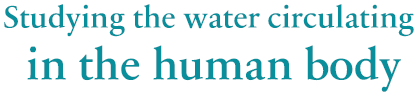 Studying the water circulating in the human body