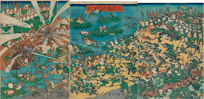 風流蛙大合戦之図