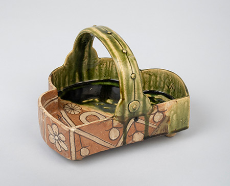 織部洲浜形手鉢