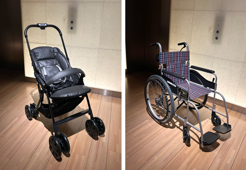 貸し出し用ベビーカー、車椅子