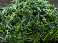 Photo of tea leaves after coarse rubbing