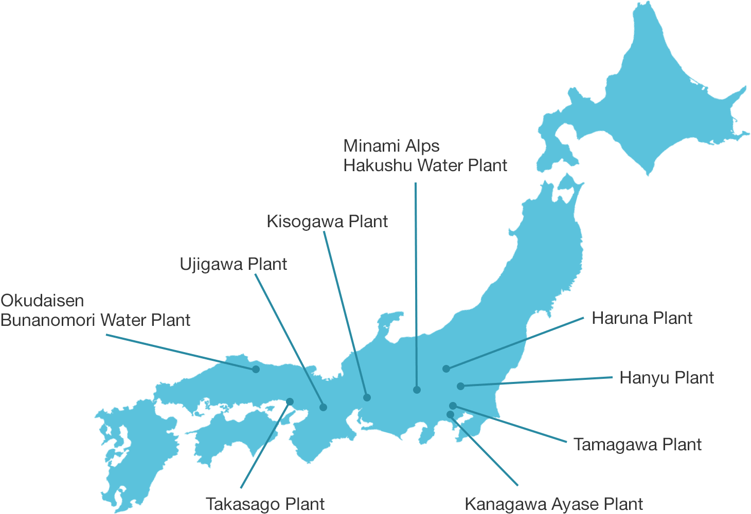 Map of factory location