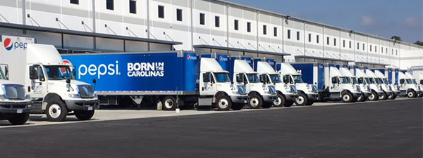 Photo of delivery trucks