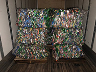 Photo of recycling bales ready for shipment loading=
