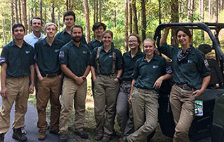 Photo of members of the North Carolina Youth Conservation Corps