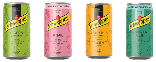 Photo of low calorie Schweppes