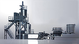 Photo of F-to-P direct recycling equipment